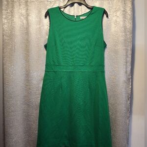 Banana Republic Emerald Green Sheath Dress Sleeveless Crew Neck